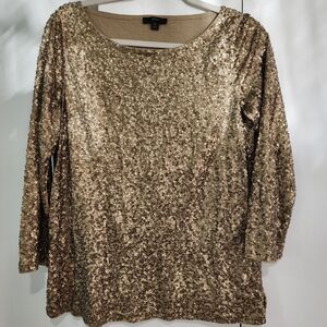J. Crew Gold Sequin Blouse